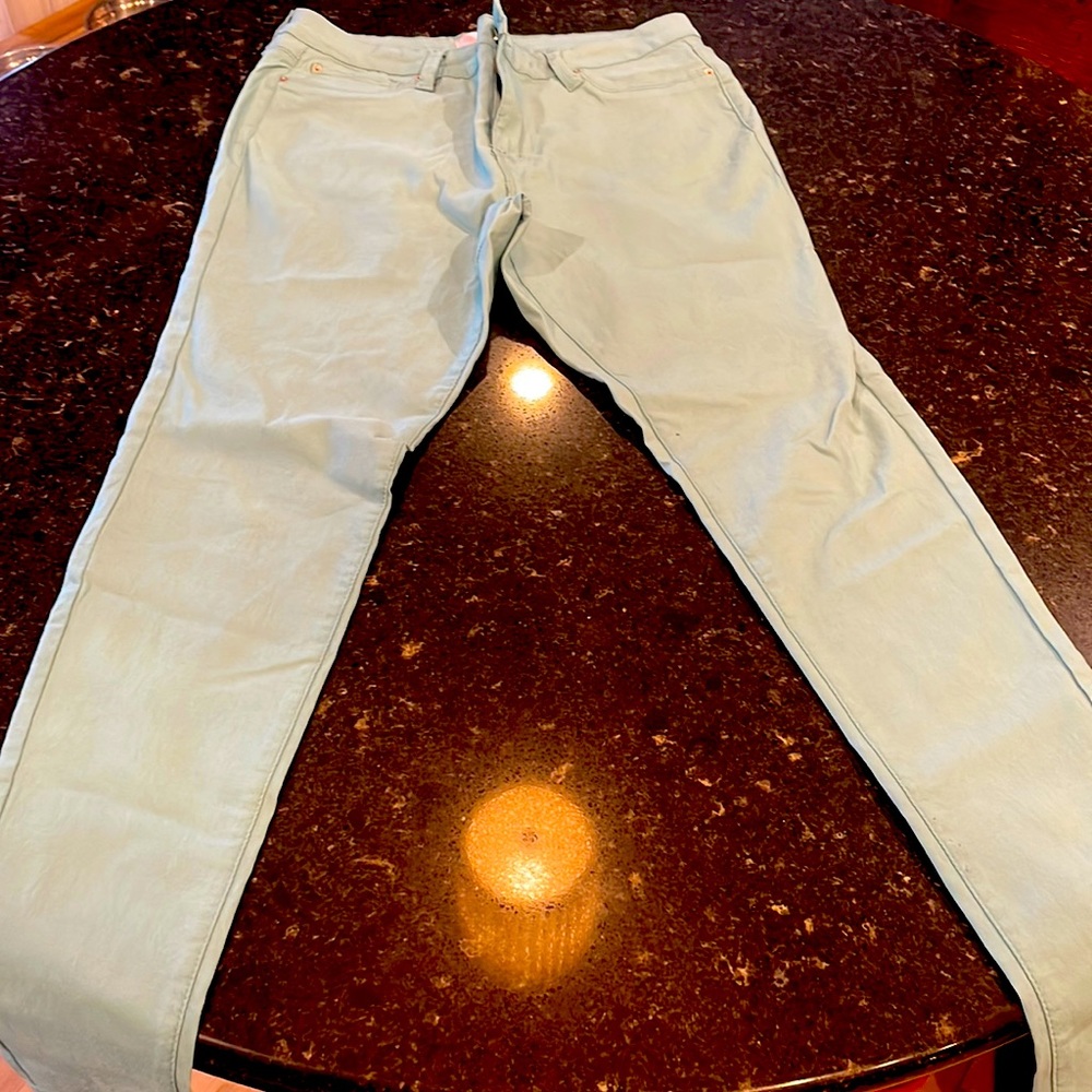 YMI, XL light greenish blue hyperstretch pants